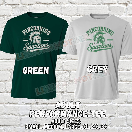 PINCONNING SPARTANS ADULT Short Sleeve Performance Tee (Vintage Design)