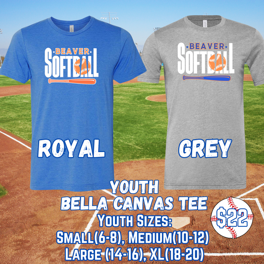 BEAVER SOFTBALL YOUTH Short Sleeve Tee