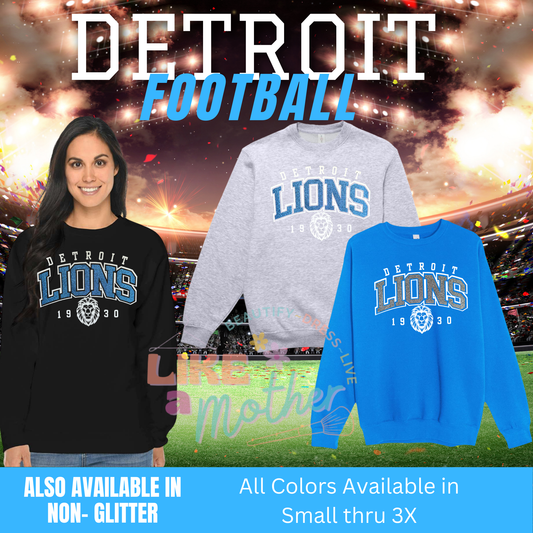 Glitter Lions Crewneck Premium Sweatshirt