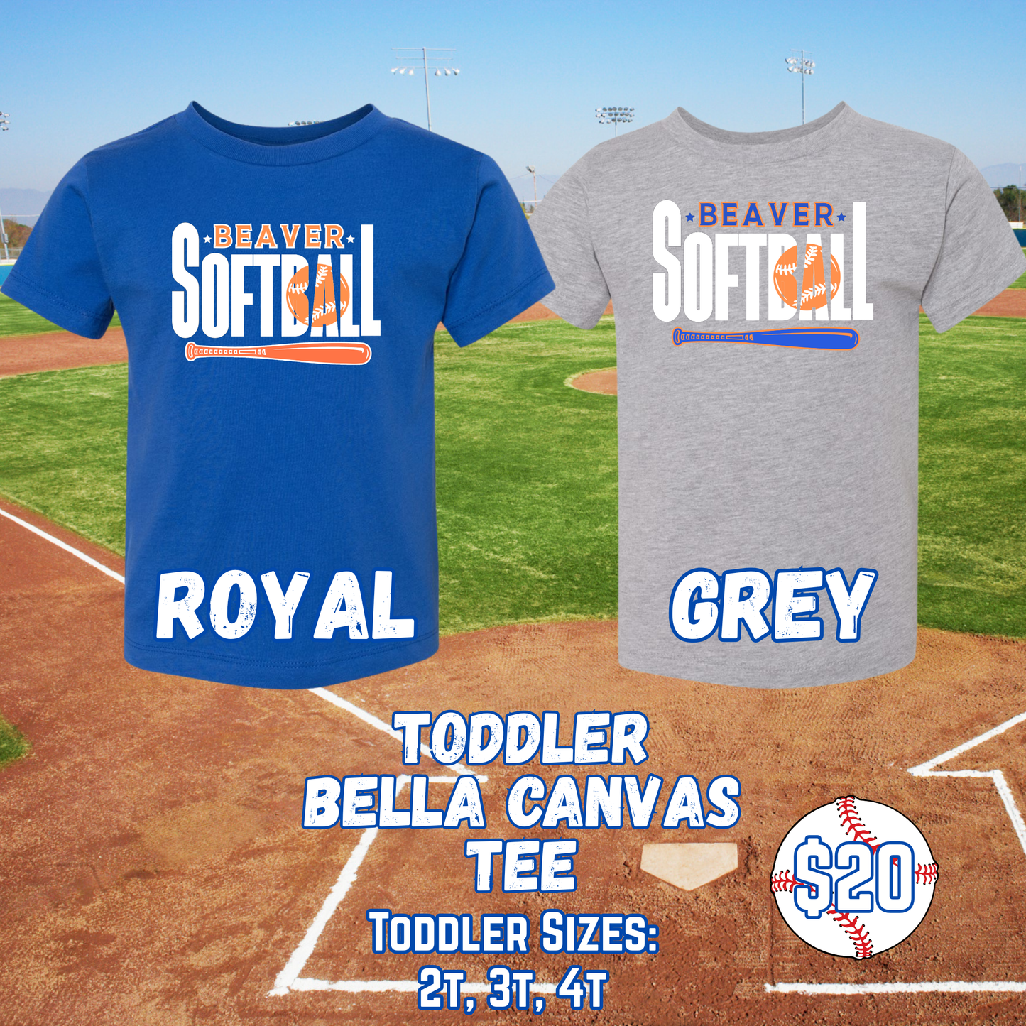 BEAVER SOFTBALL TODDLER Short Sleeve Tee