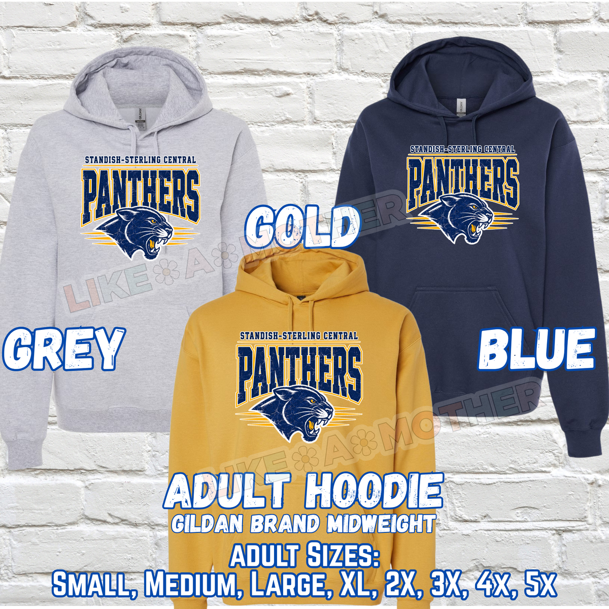 STANDISH PANTHERS ADULT Hooded Sweatshirt (Gildan)