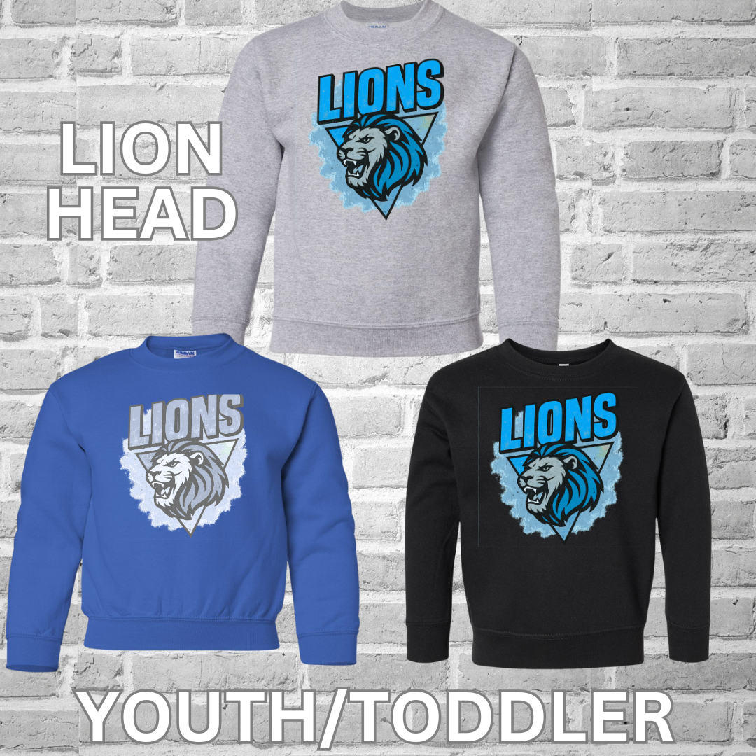 Game Day & Lion Head Youth Gildan Sweatshirt