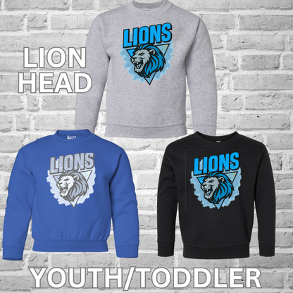 Game Day & Lion Head Youth Gildan Sweatshirt