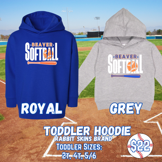 BEAVER SOFTBALL TODDLER Hooded Sweatshirt
