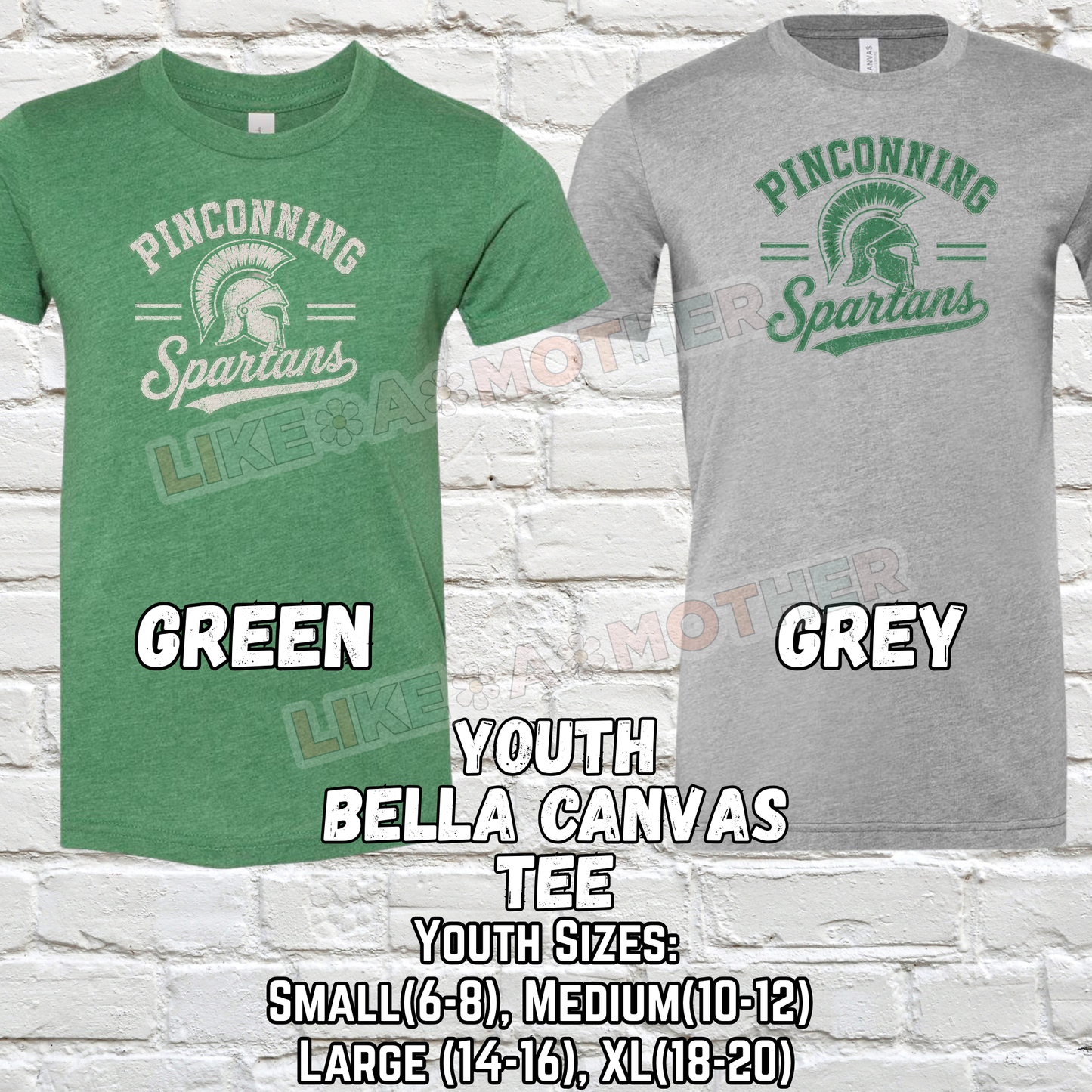PINCONNING SPARTANS YOUTH Short Sleeve Tee (Vintage Design)