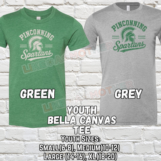 PINCONNING SPARTANS YOUTH Short Sleeve Tee (Vintage Design)