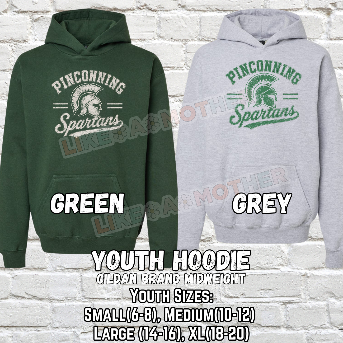 PINCONNING SPARTANS YOUTH Hoodie (Gildan) (Vintage Design)