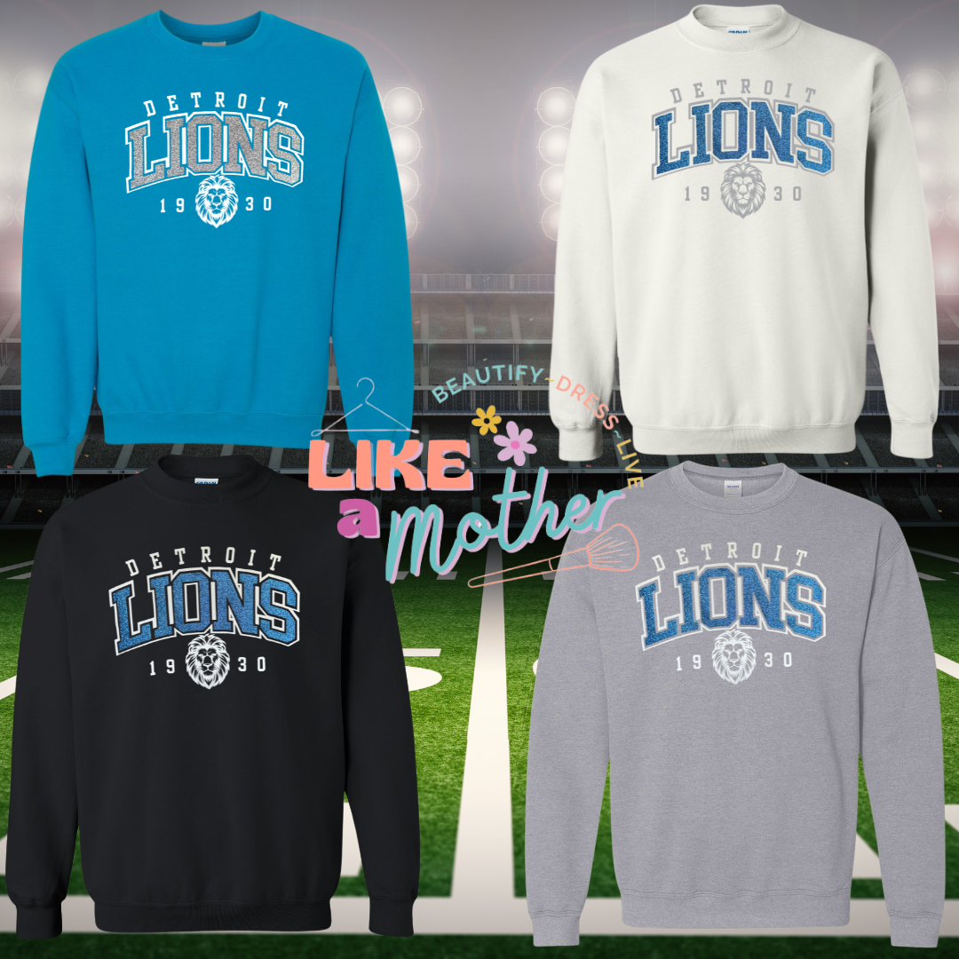 Glitter Lions Crewneck Sweatshirt (Gildan Brand)