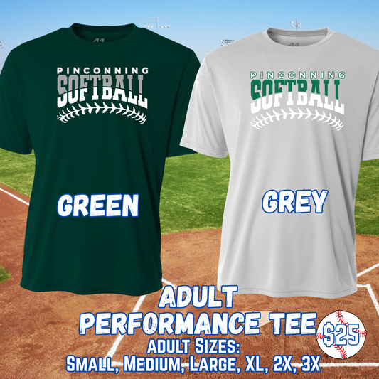 PINCONNING SOFTBALL ADULT Short Sleeve Performance Tee