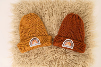 One Day At A Time Beanie Hat with Patch