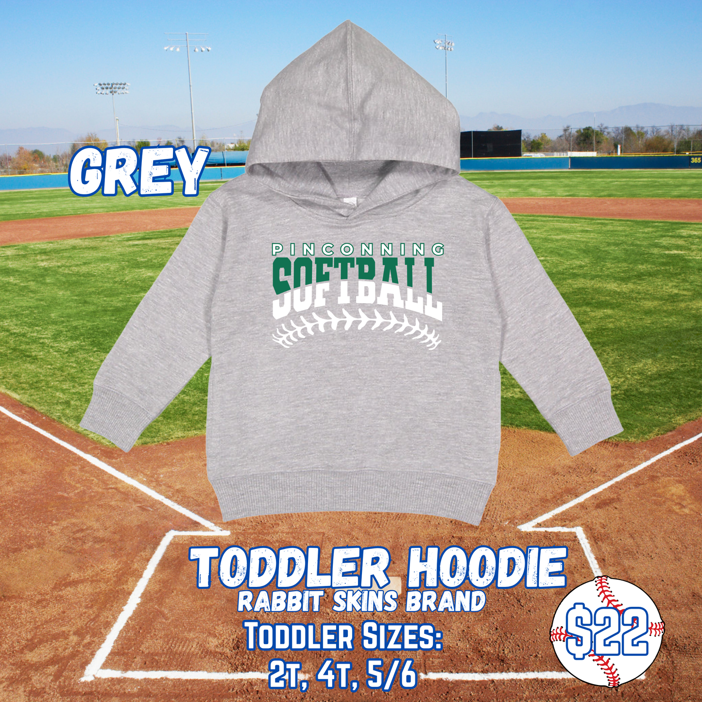 PINCONNING SOFTBALL TODDLER Hooded Sweatshirt