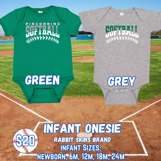 PINCONNING SOFTBALL INFANT Onesie
