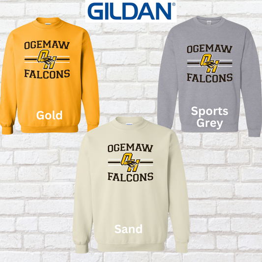 Ogemaw Falcons Crewneck Sweatshirt (Gildan)