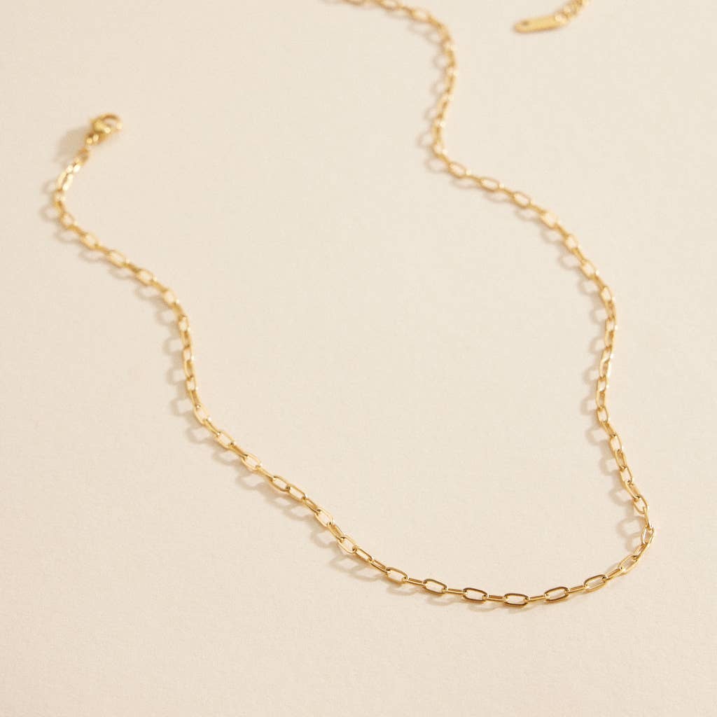 Chain Link | Stainless Steel Short Necklace: Gold
