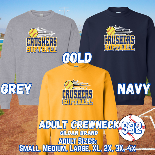 CRUSHERS SOFTBALL ADULT Crewneck (Gildan)