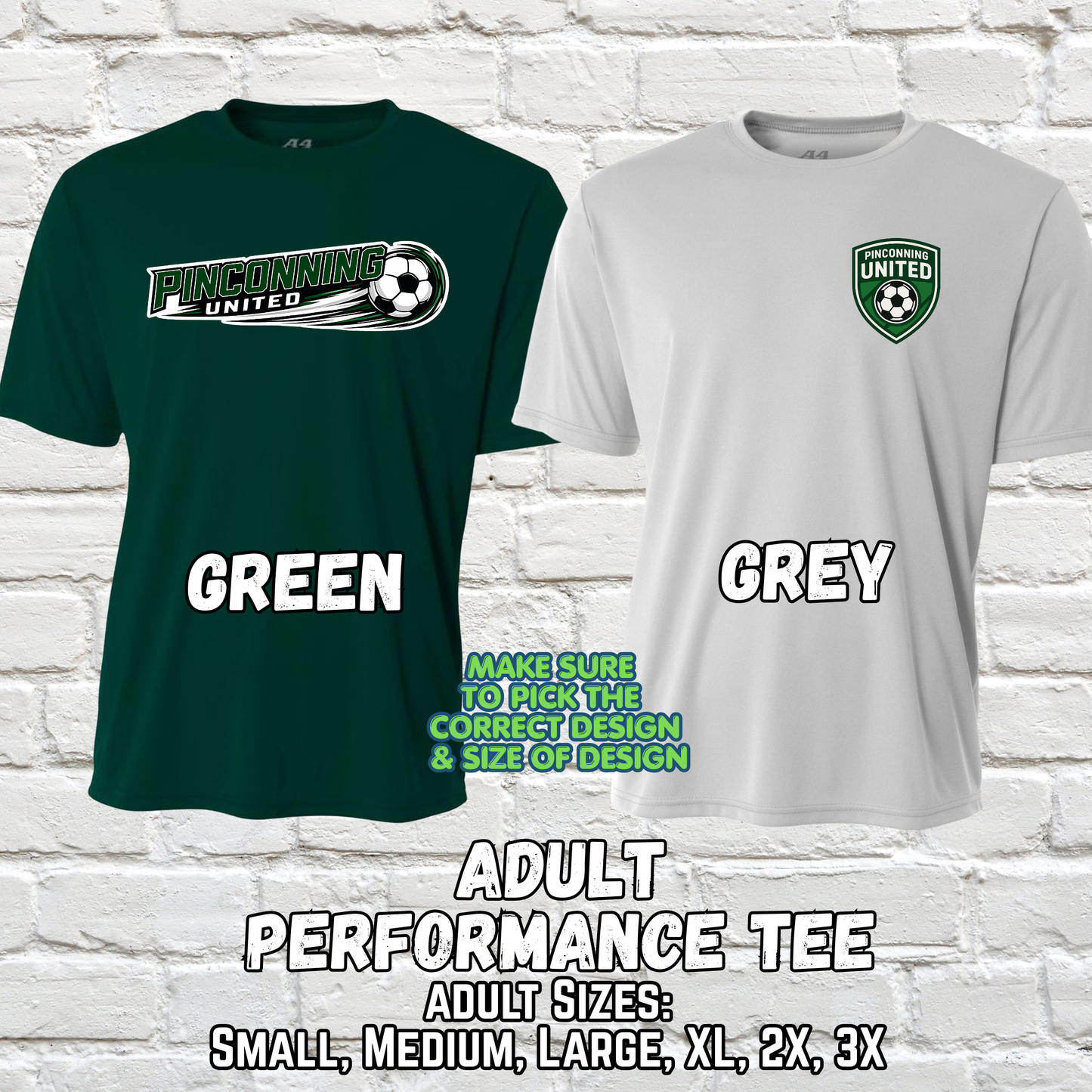 PINCONNING UNITED SOCCER ADULT Short Sleeve Performance Tee