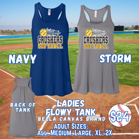 CRUSHERS SOFTBALL ADULT Ladies Tank Top
