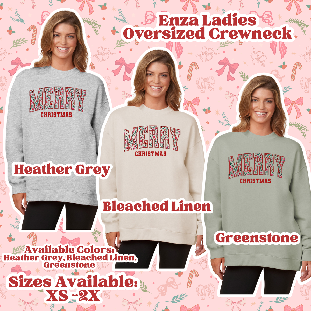 Merry Christmas Oversized Crewneck