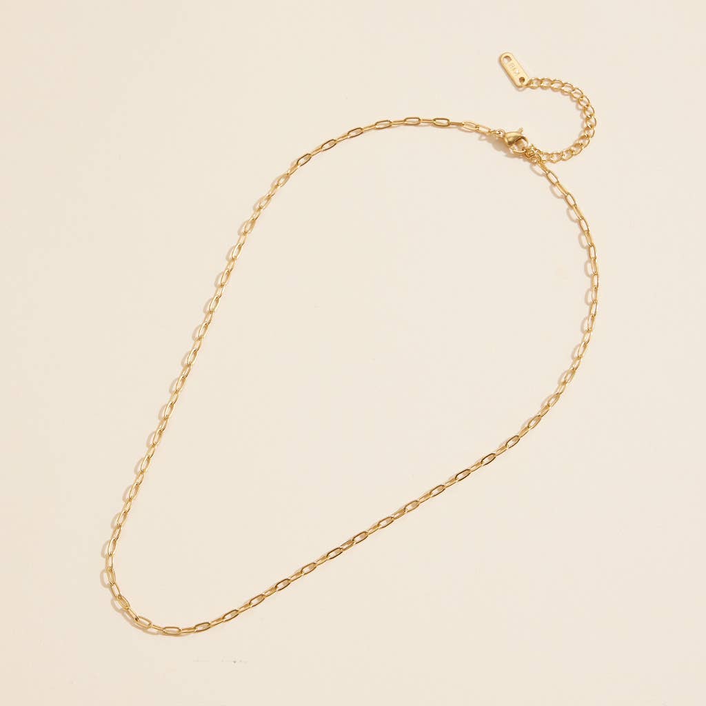 Chain Link | Stainless Steel Short Necklace: Gold